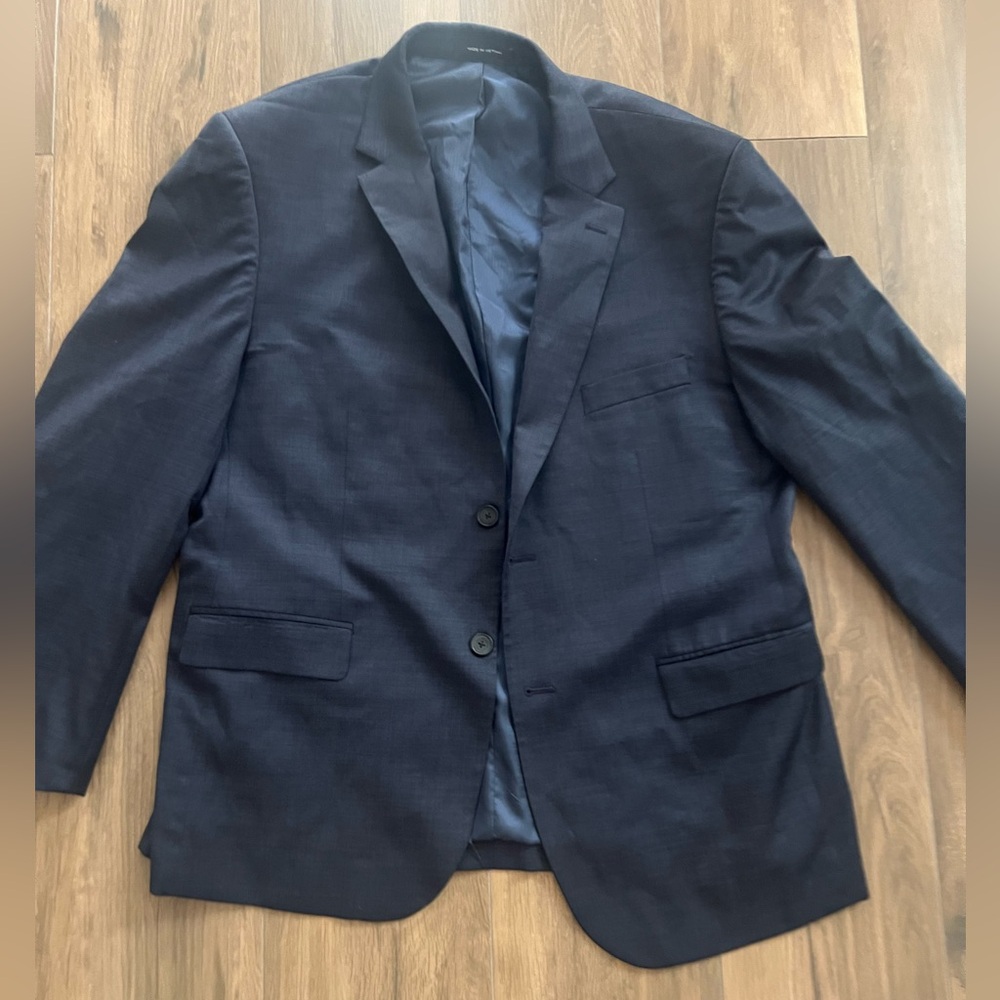 KENNETH COLE AWEARNESS MEN'S SLIM FIT 2-BUTTON NAVY BLAZER JACKET $139